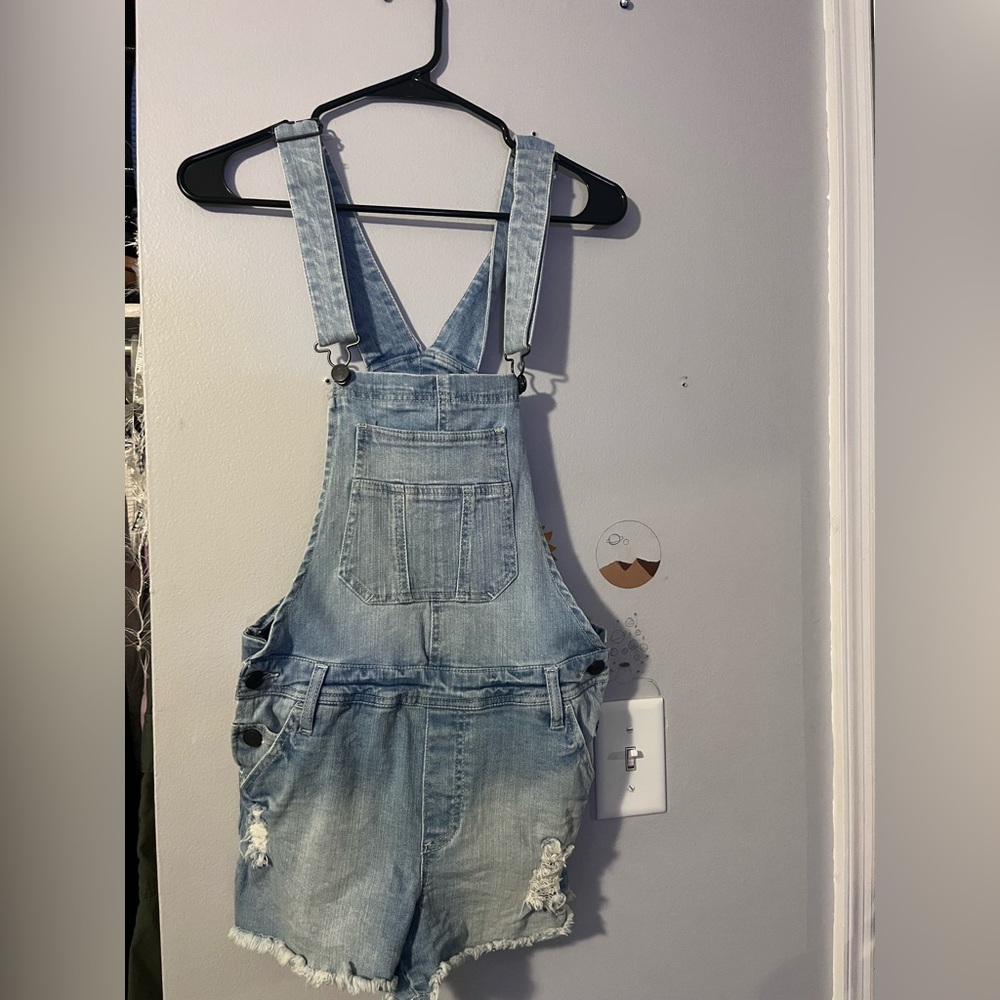 Refuge Distressed Overalls- Size Small